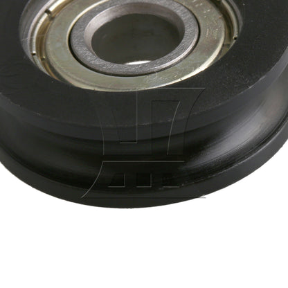 BQLZR Black Furniture Hardware 3x1cm U-Type Groove Guide Track Bearing Pulley
