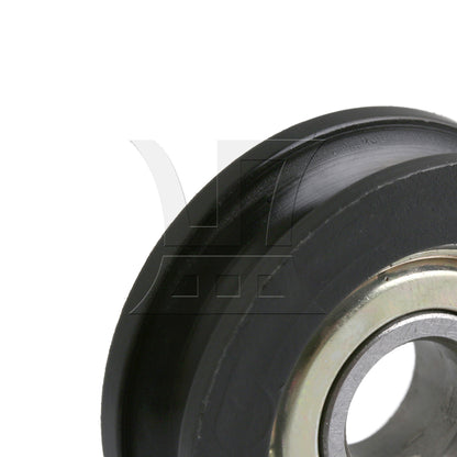 BQLZR Black Furniture Hardware 3x1cm U-Type Groove Guide Track Bearing Pulley
