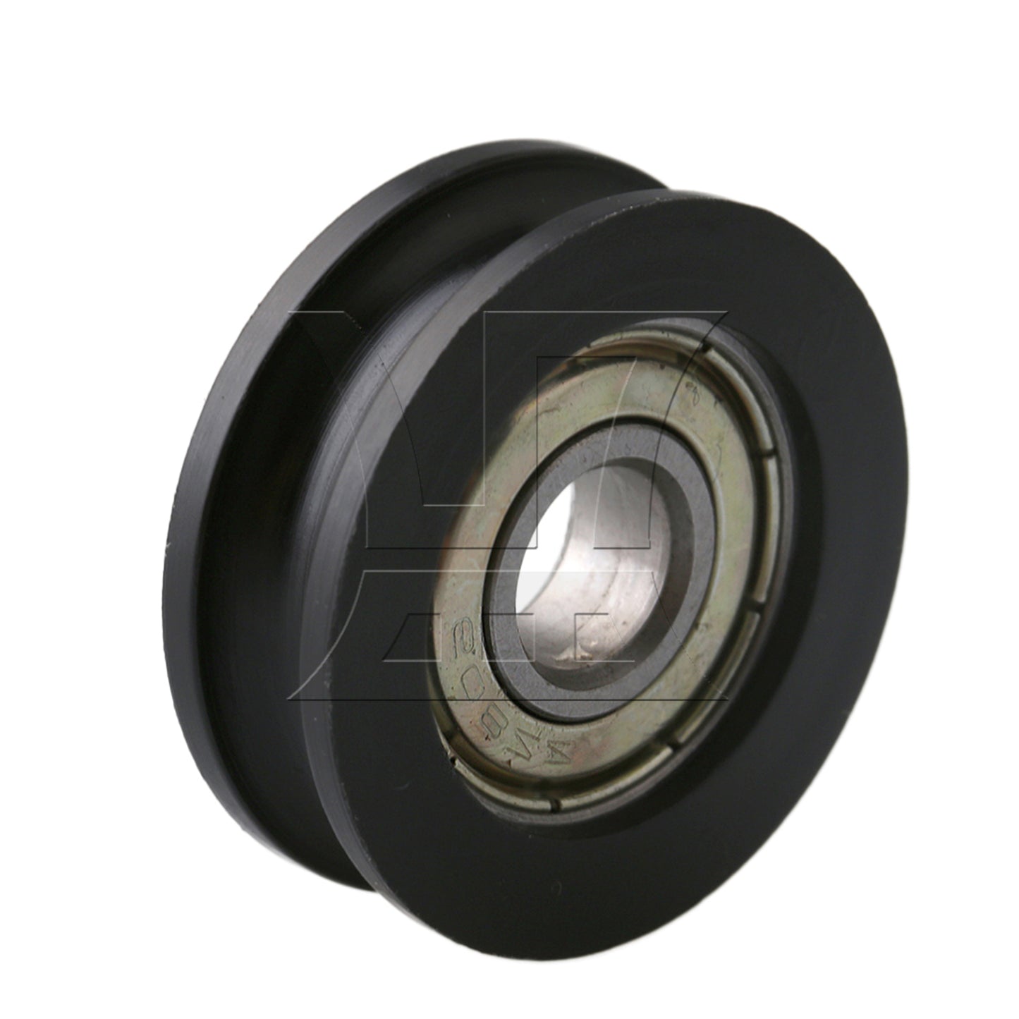 BQLZR Black Furniture Hardware 3x1cm U-Type Groove Guide Track Bearing Pulley
