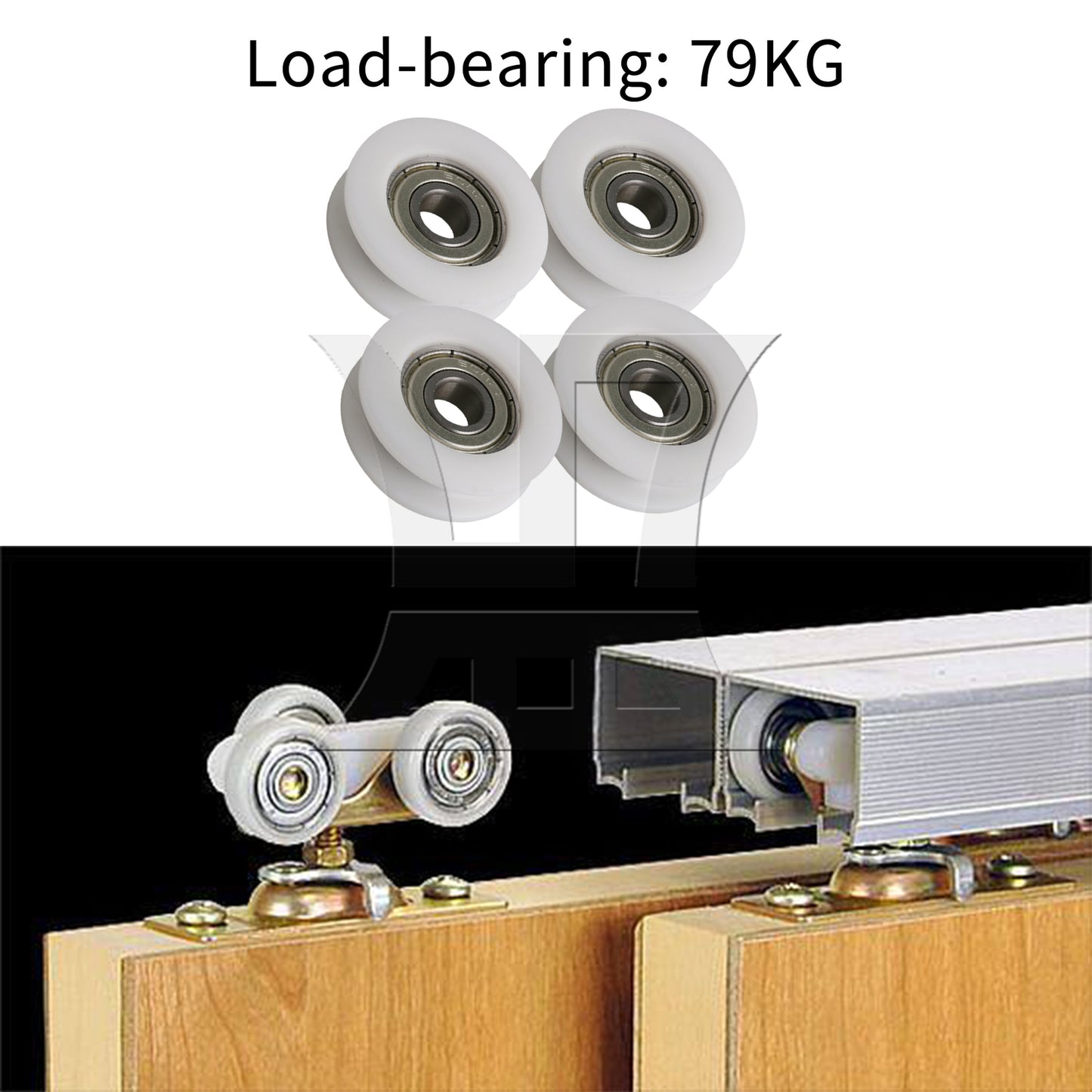 BQLZR  White Hardware 34x10.5mm Round Guide Bearing Pulley