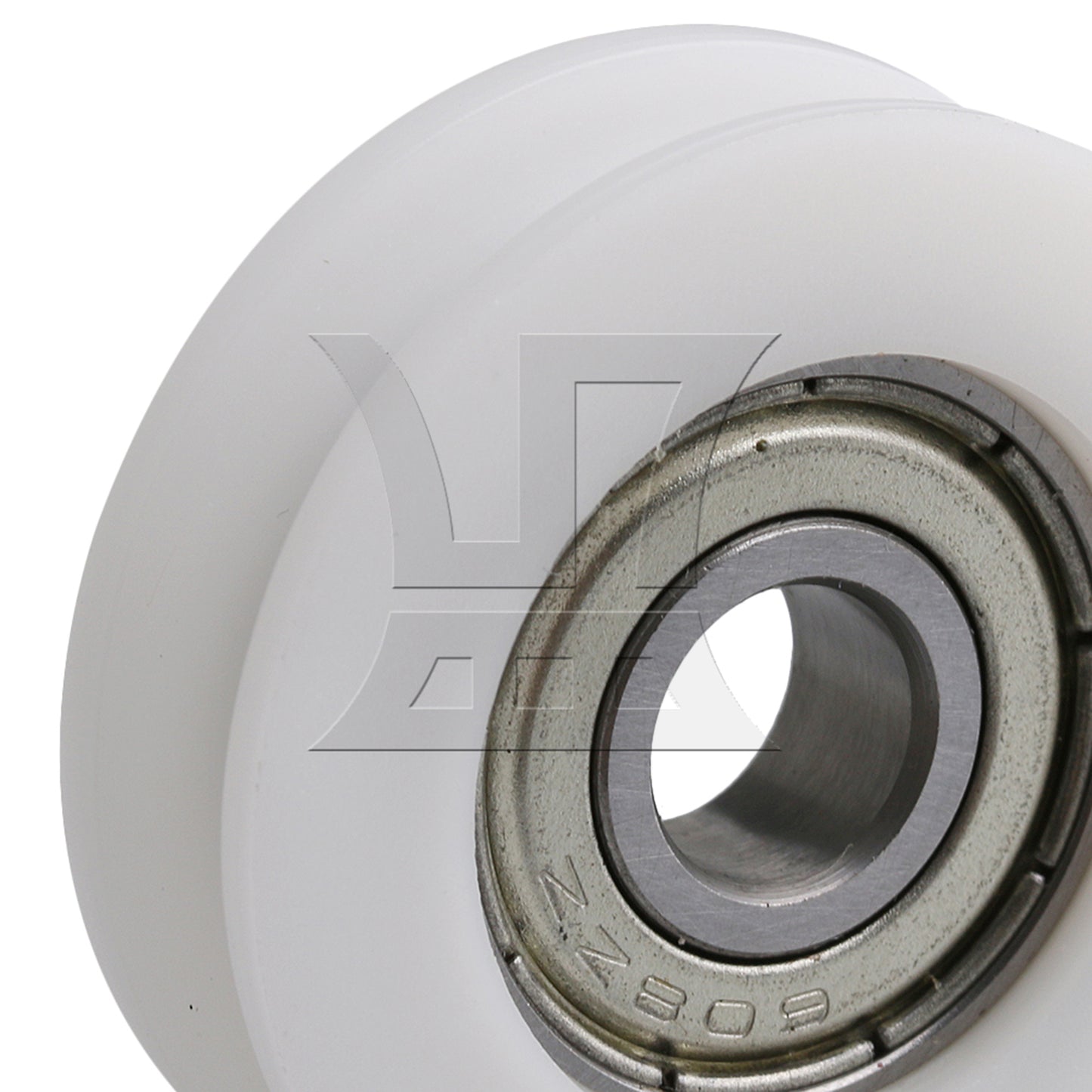 BQLZR  White Hardware 34x10.5mm Round Guide Bearing Pulley