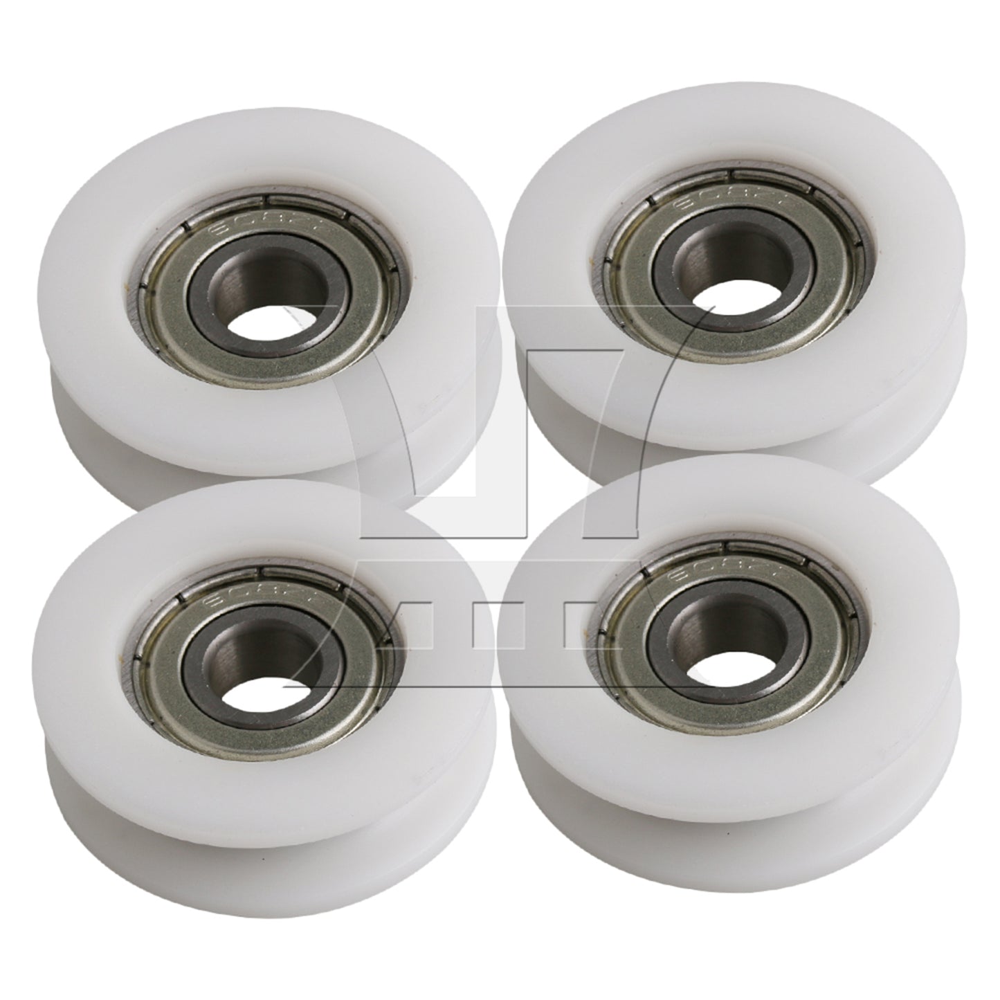 BQLZR  White Hardware 34x10.5mm Round Guide Bearing Pulley