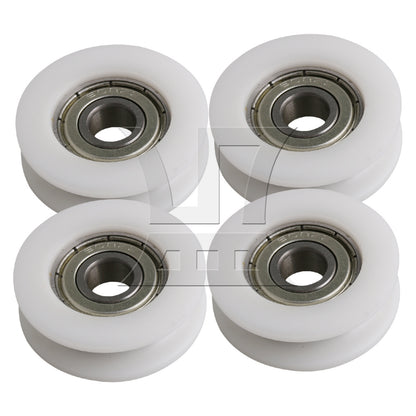 BQLZR  White Hardware 34x10.5mm Round Guide Bearing Pulley