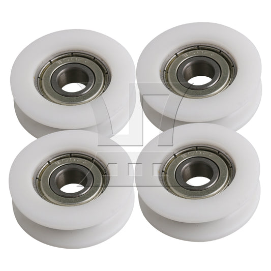 BQLZR  White Hardware 34x10.5mm Round Guide Bearing Pulley