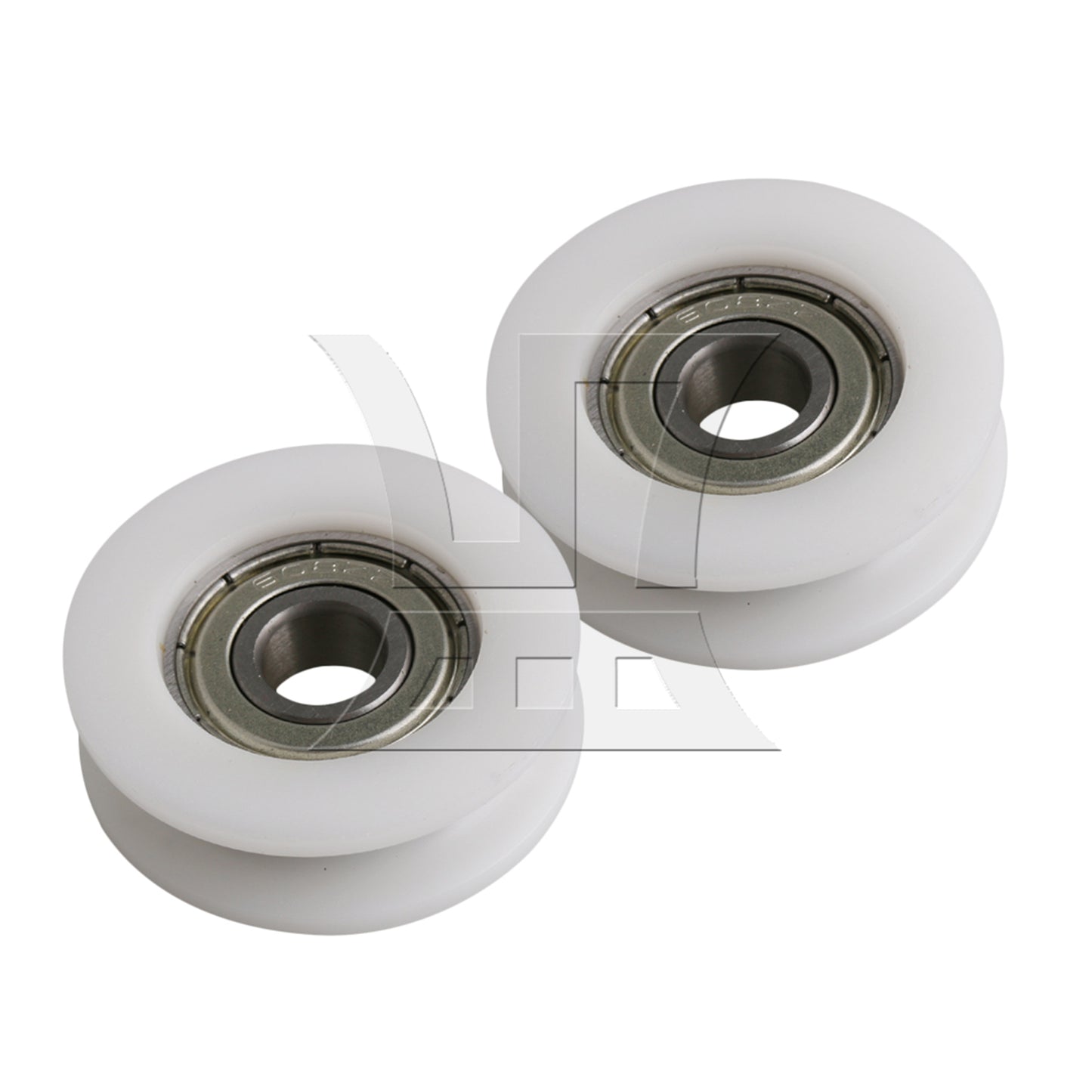 BQLZR  White Hardware 34x10.5mm Round Guide Bearing Pulley