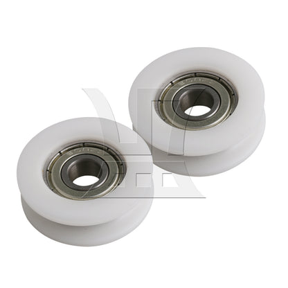 BQLZR  White Hardware 34x10.5mm Round Guide Bearing Pulley