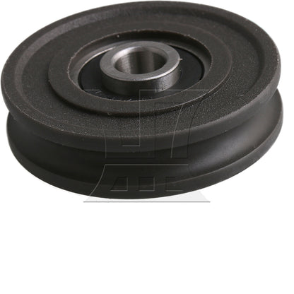 BQLZR  Black 4.5x1.15cm Round U-Type Groove Guide Roller Bearing Pulley