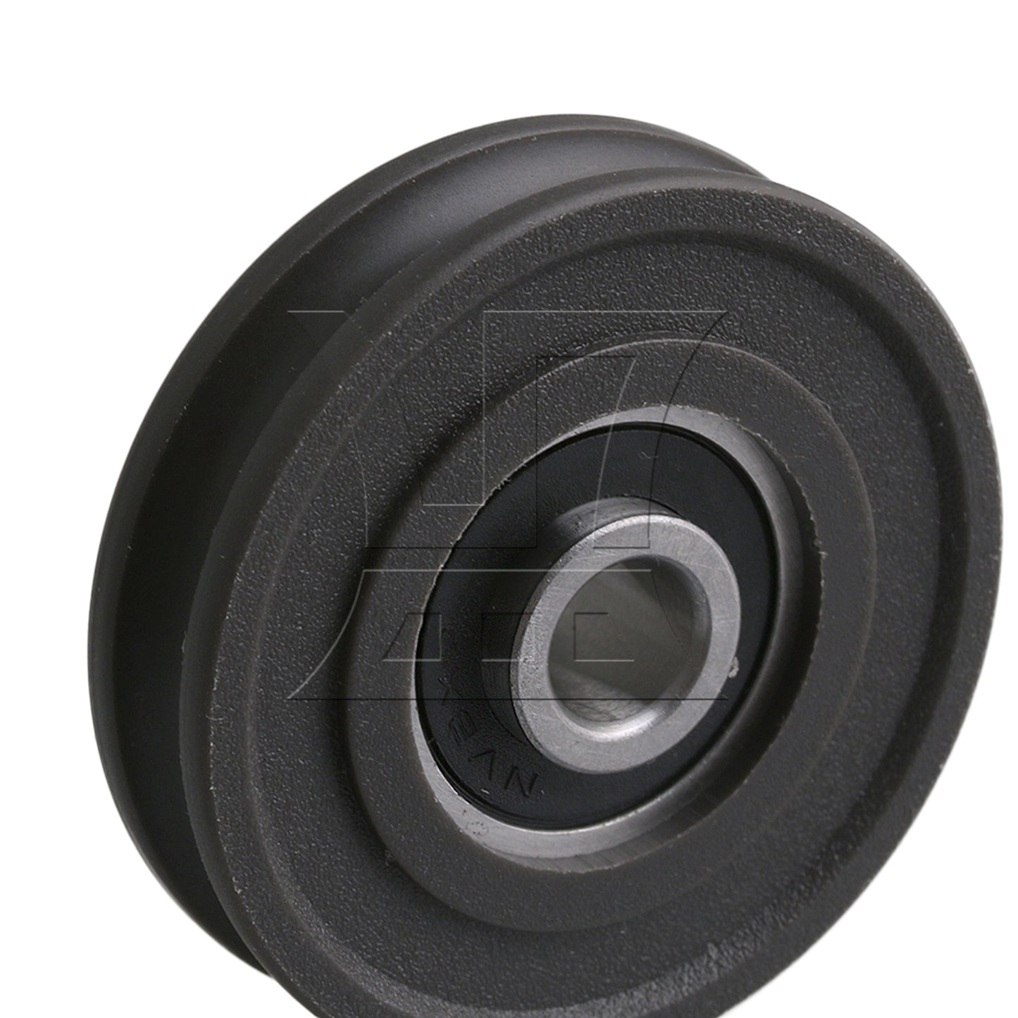 BQLZR  Black 4.5x1.15cm Round U-Type Groove Guide Roller Bearing Pulley