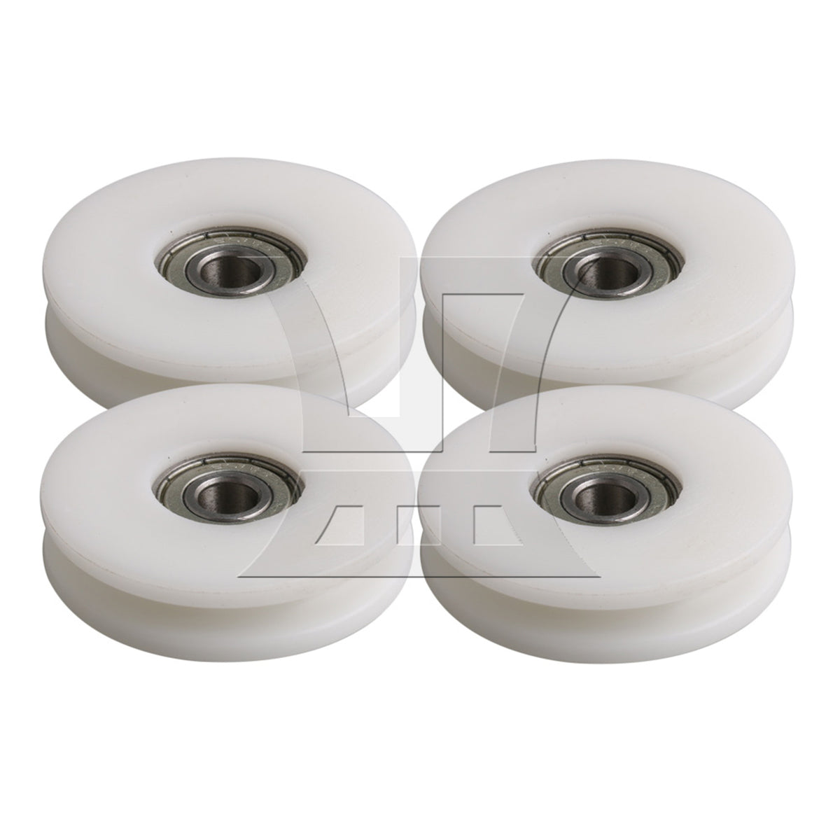 BQLZR 4x Bearing U-Type Shape Pulleys Groove 0.5cm Width Hole Dia 8mm 608ZZ Window