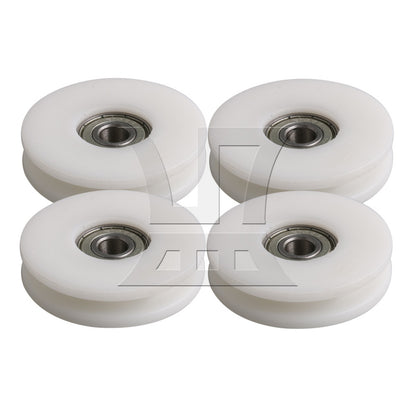 BQLZR 4x Bearing U-Type Shape Pulleys Groove 0.5cm Width Hole Dia 8mm 608ZZ Window