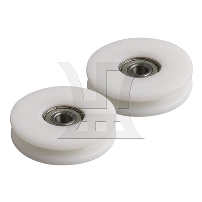 BQLZR 4x Bearing U-Type Shape Pulleys Groove 0.5cm Width Hole Dia 8mm 608ZZ Window