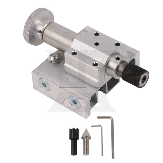 BQLZR Silver Metal Micro Lathe Machines Adjustable Tailstock Punching Tool