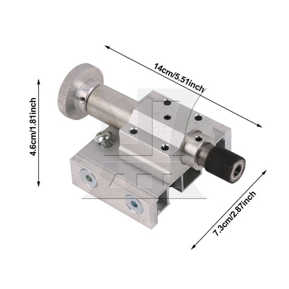BQLZR Silver Metal Micro Lathe Machines Adjustable Tailstock Punching Tool