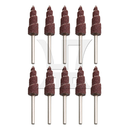 BQLZR Shank Dia 3mm Cone Deburring Flap Sanding Polishing Wheel 80 Grit