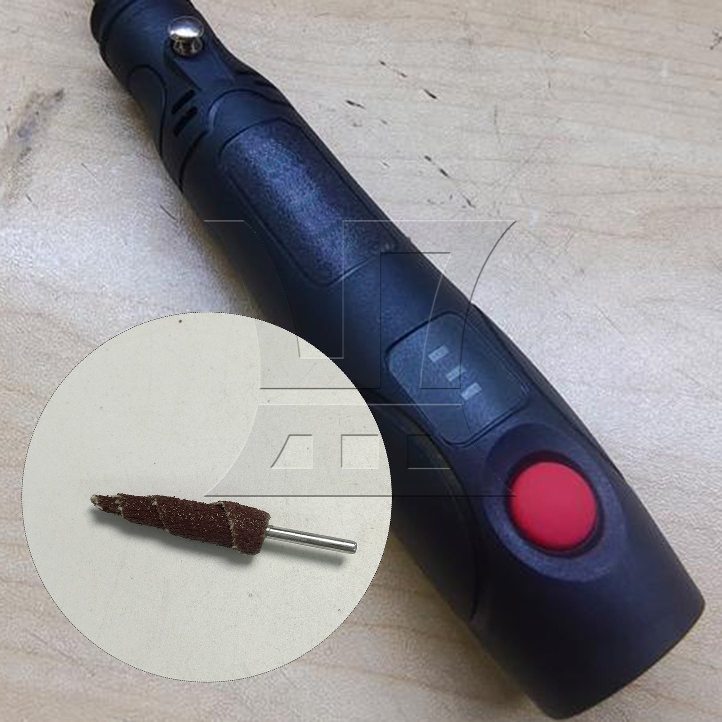 BQLZR Shank Dia 3mm Cone Deburring Flap Sanding Polishing Wheel 80 Grit