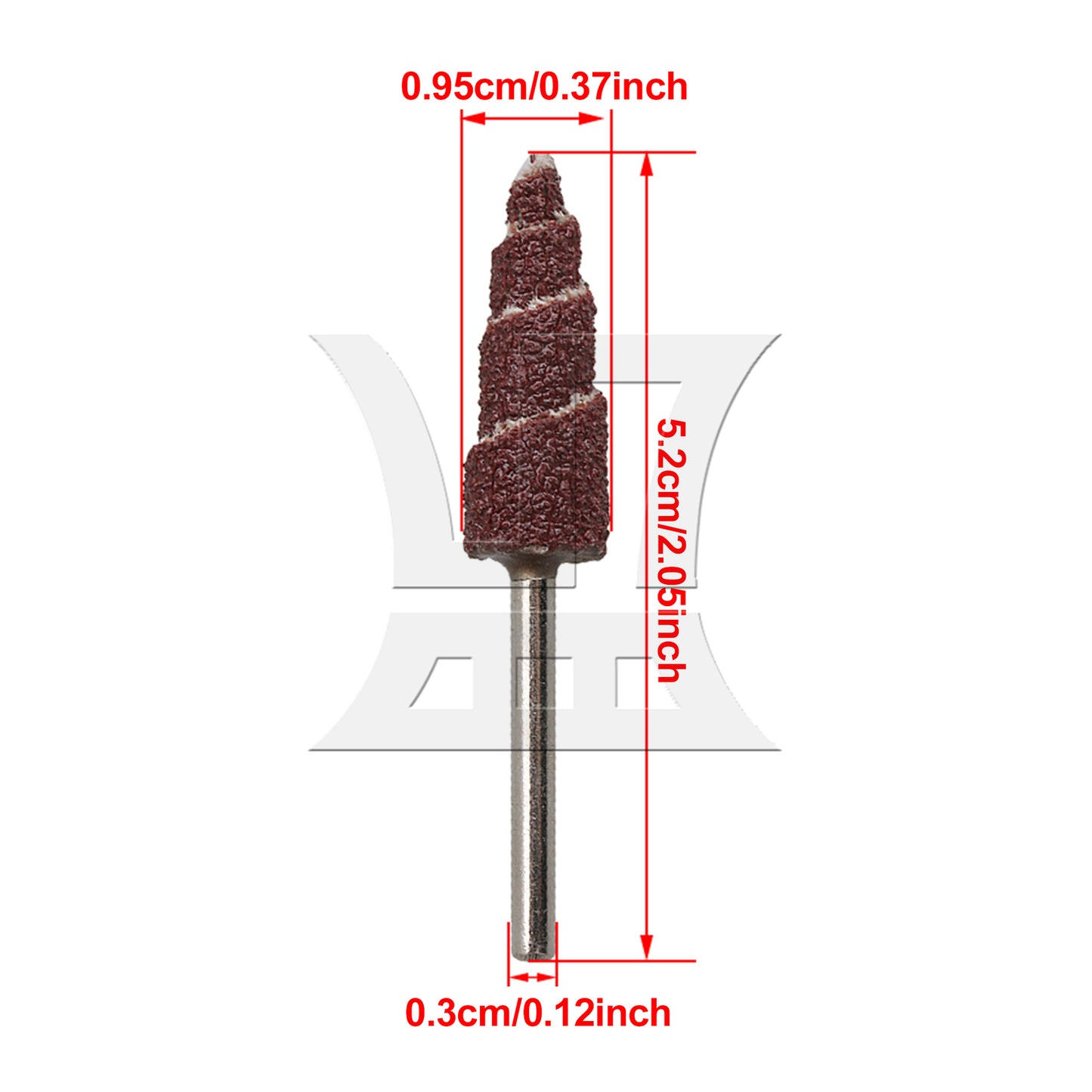 BQLZR Shank Dia 3mm Cone Deburring Flap Sanding Polishing Wheel 80 Grit