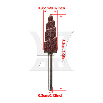 BQLZR Shank Dia 3mm Cone Deburring Flap Sanding Polishing Wheel 80 Grit