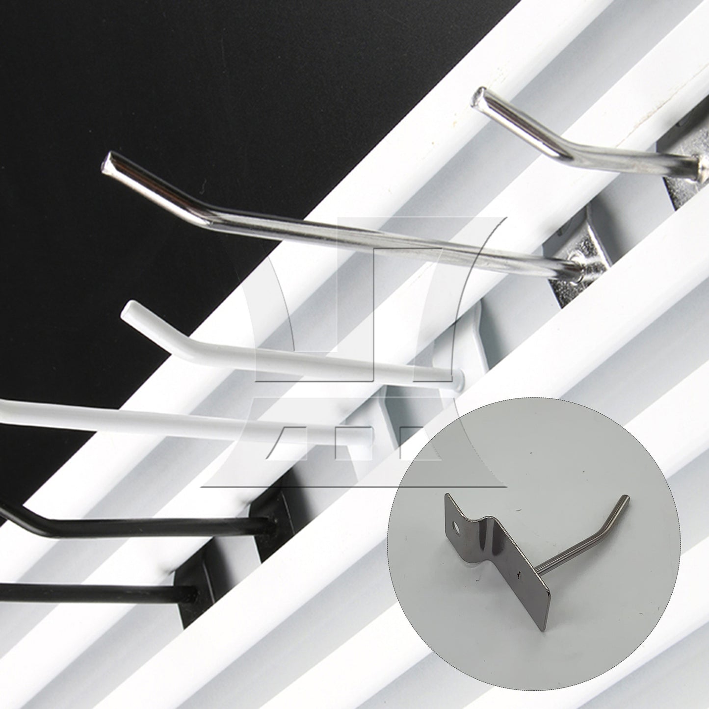 BQLZR Slatwall Fitting Prong Hanger 5cm Length Shop Display Accessory