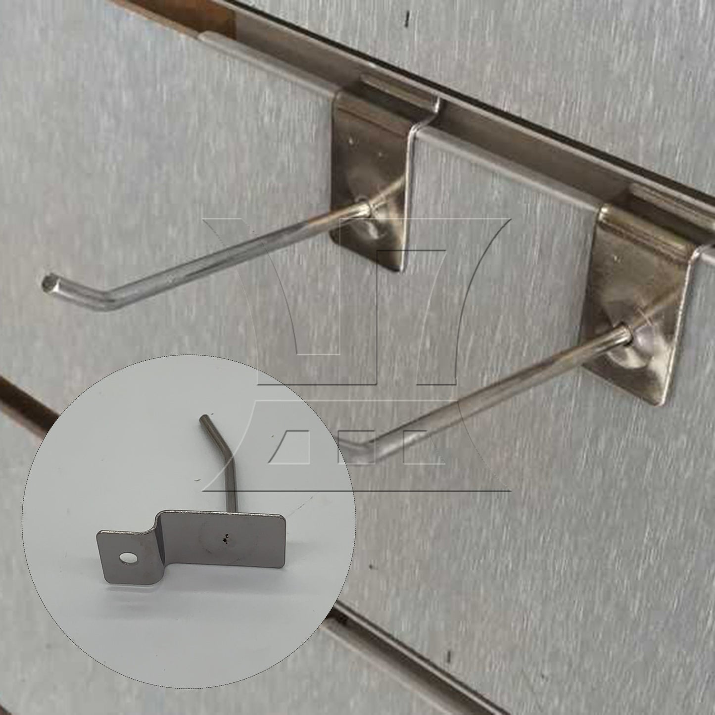 BQLZR Slatwall Fitting Prong Hanger 5cm Length Shop Display Accessory