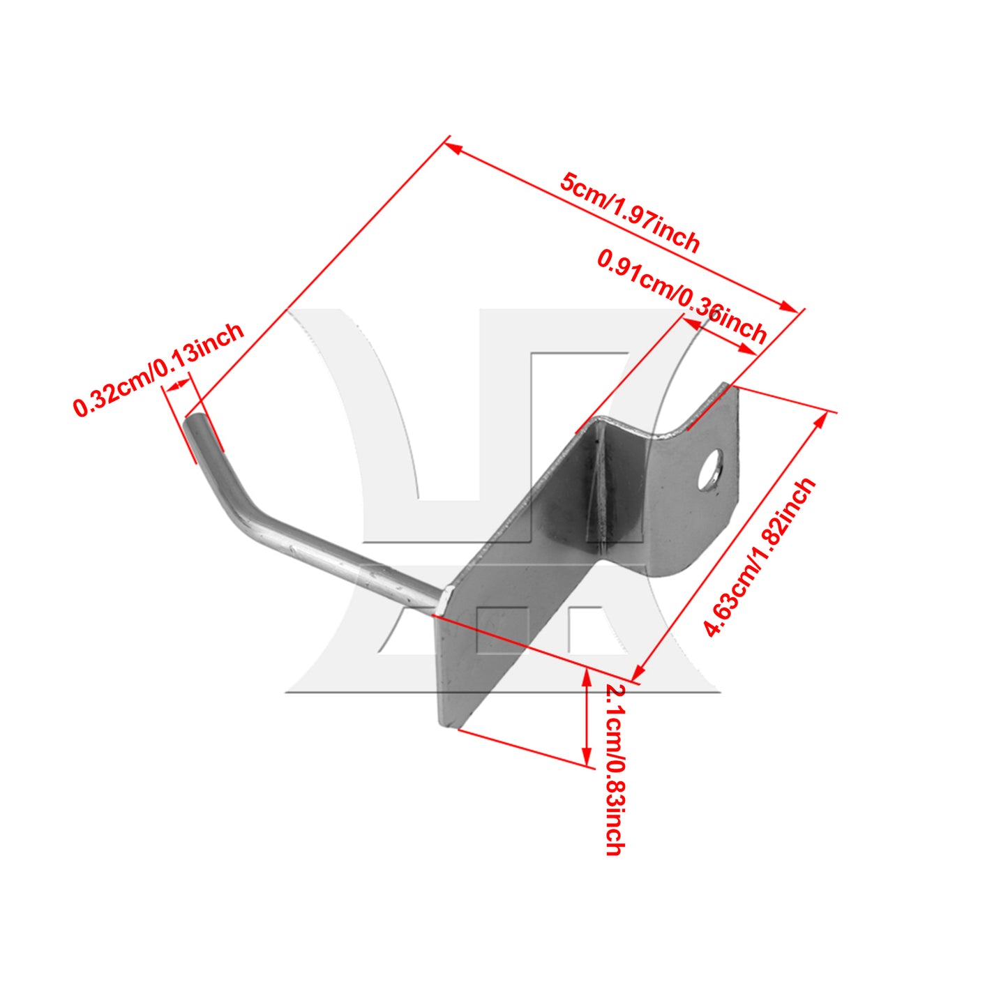BQLZR Slatwall Fitting Prong Hanger 5cm Length Shop Display Accessory