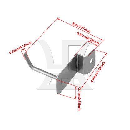 BQLZR Slatwall Fitting Prong Hanger 5cm Length Shop Display Accessory