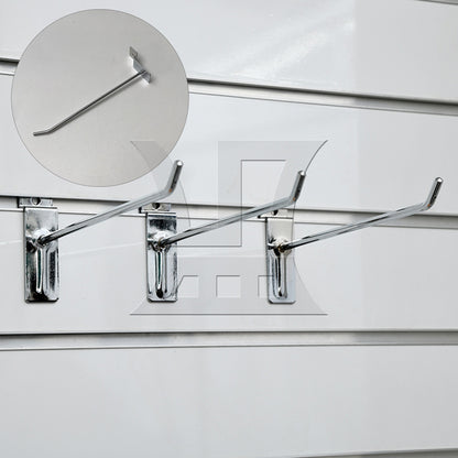 BQLZR Slatwall Single Hook Pin Arm Shop Display Fitting Prong Hanger 15cm Length