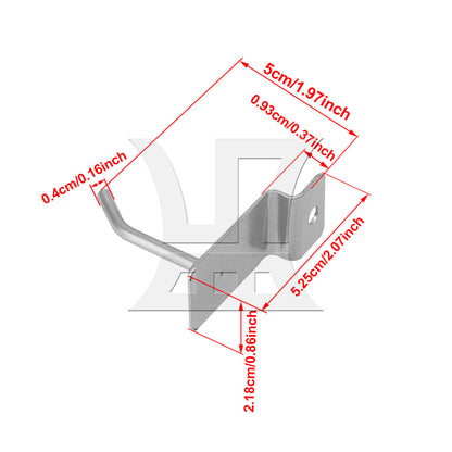BQLZR Slatwall Single Hook Pin Arm Shop Display Fitting Prong Hanger 5cm Long