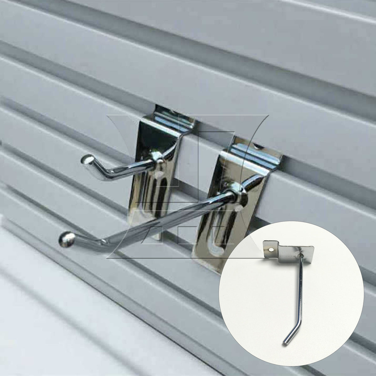 BQLZR Slatwall Fitting Prong Hanger 10cm Length Shop Goods Display Accessory