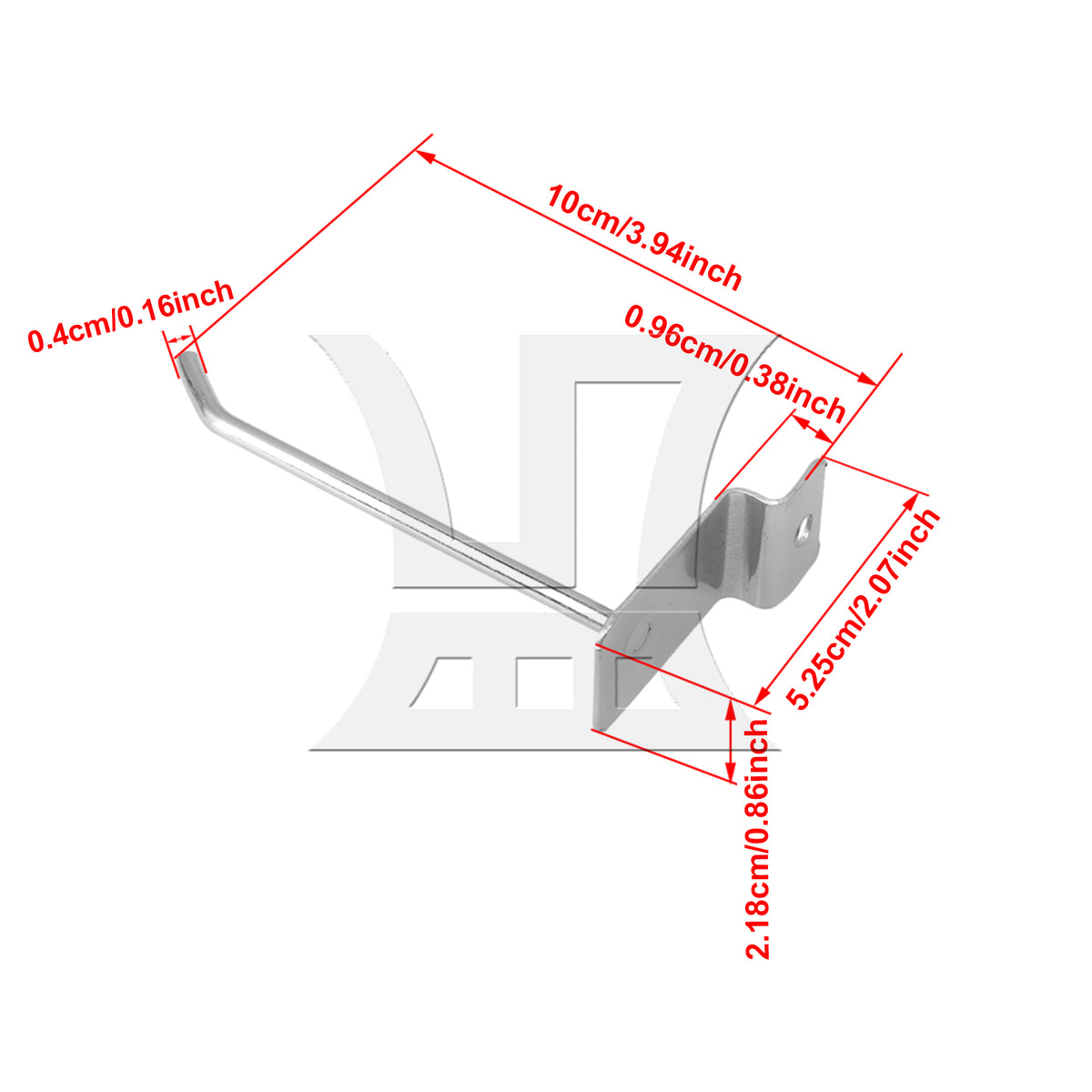 BQLZR Slatwall Fitting Prong Hanger 10cm Length Shop Goods Display Accessory