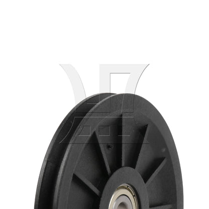 BQLZR 10cm Black Nylor Bearing Steel Cable Pulley Bearing Pulley for Gym Equipment