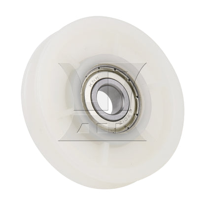BQLZR 70x14mm Garage Door Nylon Cable Pulley Groove Bearing Idler Wheel Beige
