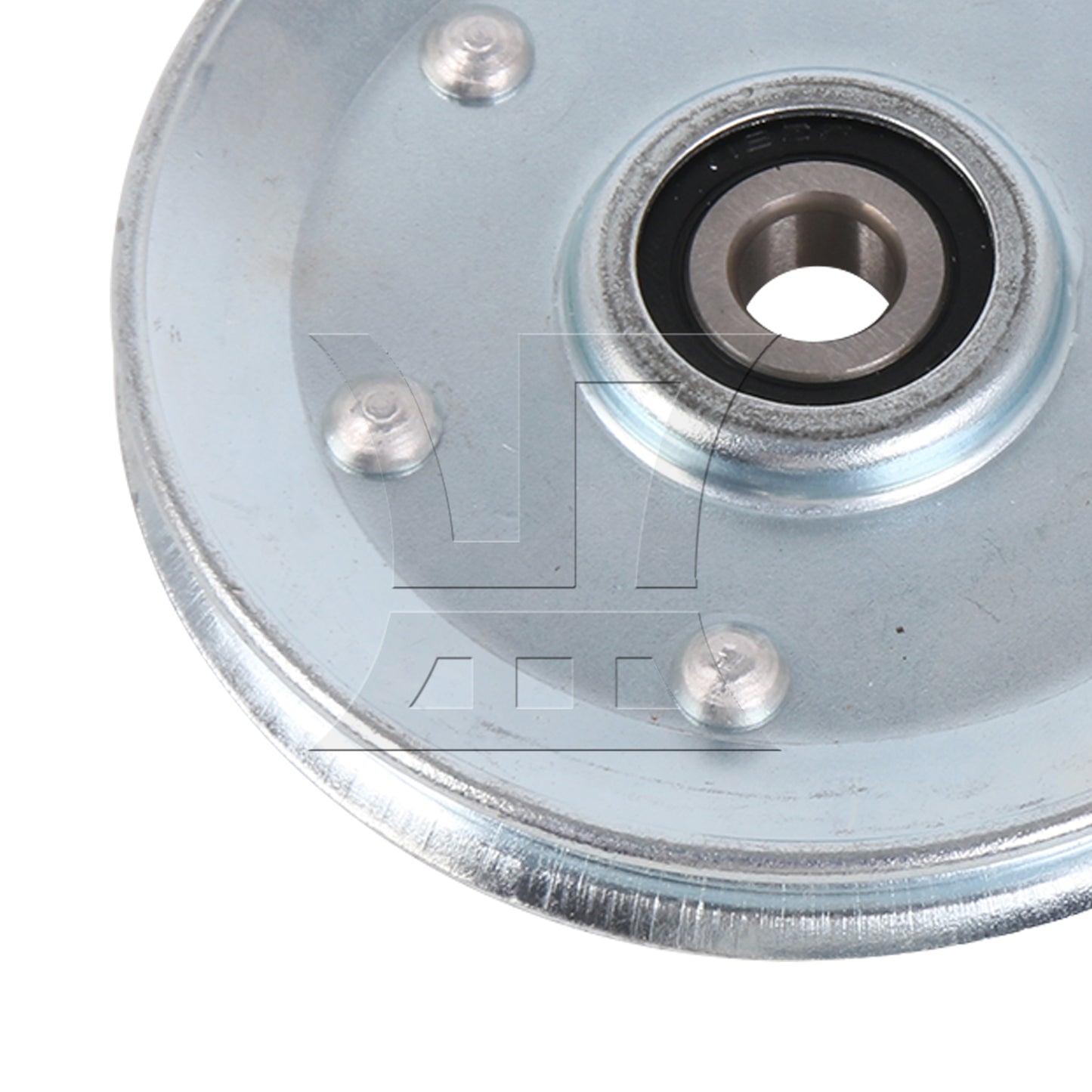 BQLZR 90x10mm Silver V-Shape Iron Bearing Steel Cable Wheel Bearing Idler Pulley
