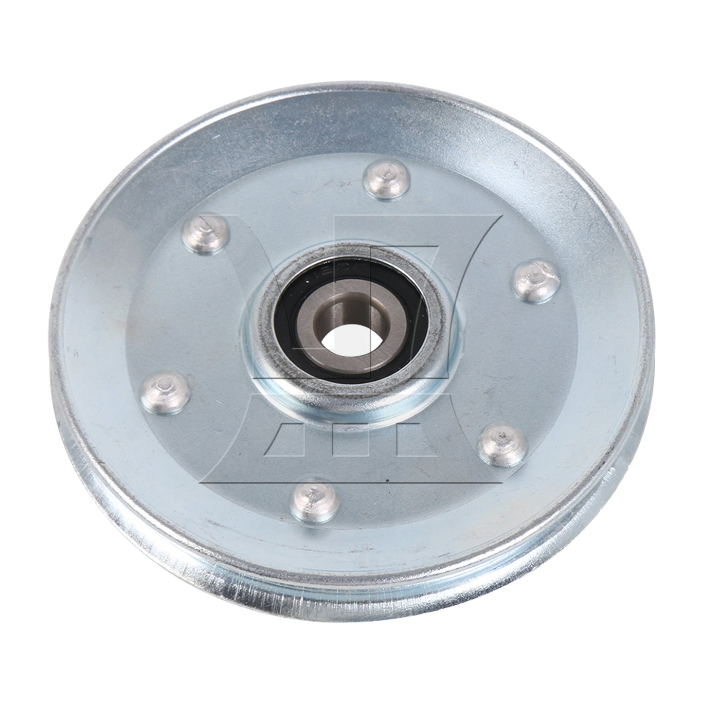 BQLZR 90x10mm Silver V-Shape Iron Bearing Steel Cable Wheel Bearing Idler Pulley