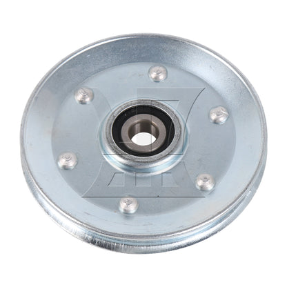 BQLZR 90x10mm Silver V-Shape Iron Bearing Steel Cable Wheel Bearing Idler Pulley