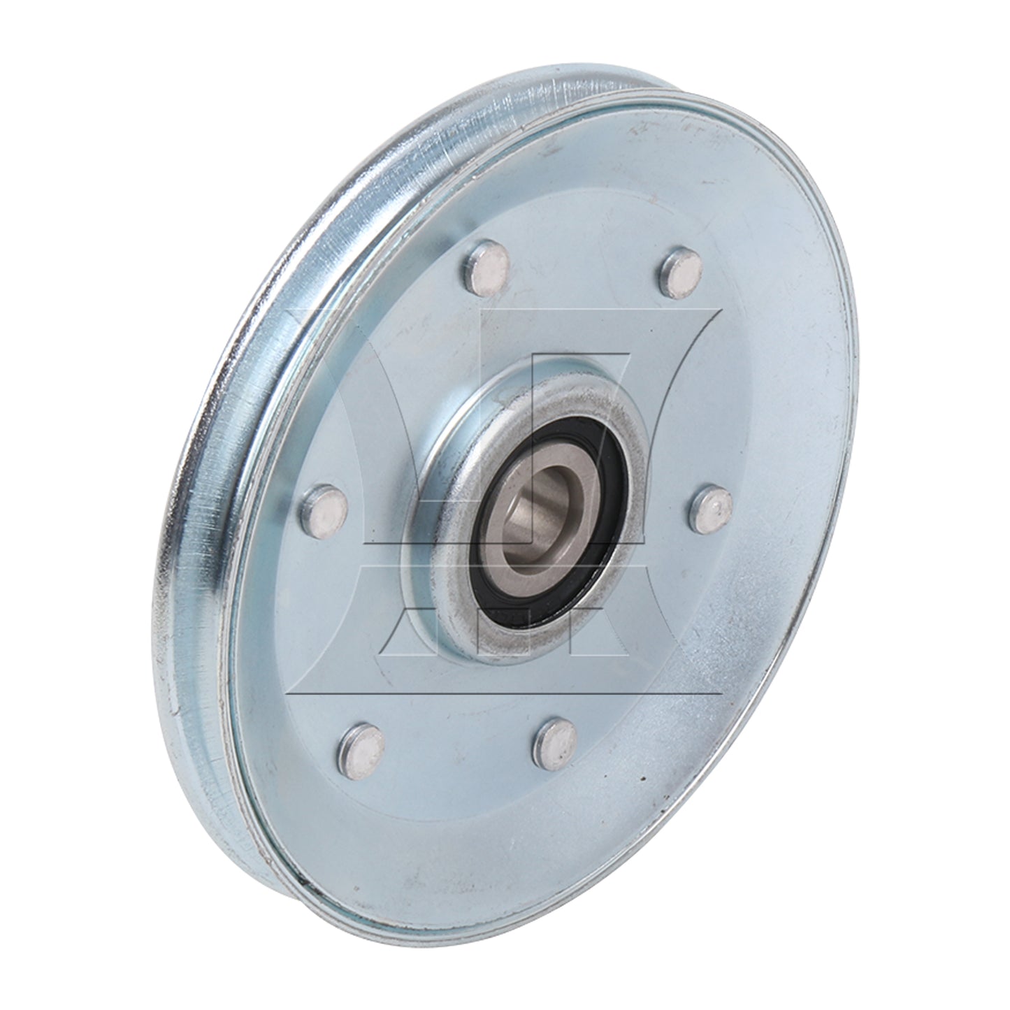 BQLZR 90x10mm Silver V-Shape Iron Bearing Steel Cable Wheel Bearing Idler Pulley