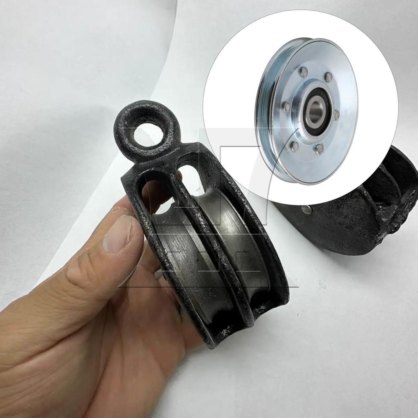 BQLZR 73x10x11mm Silver V Shape Iron Bearing Steel Cable Wheel Bearing Pulley 215KG