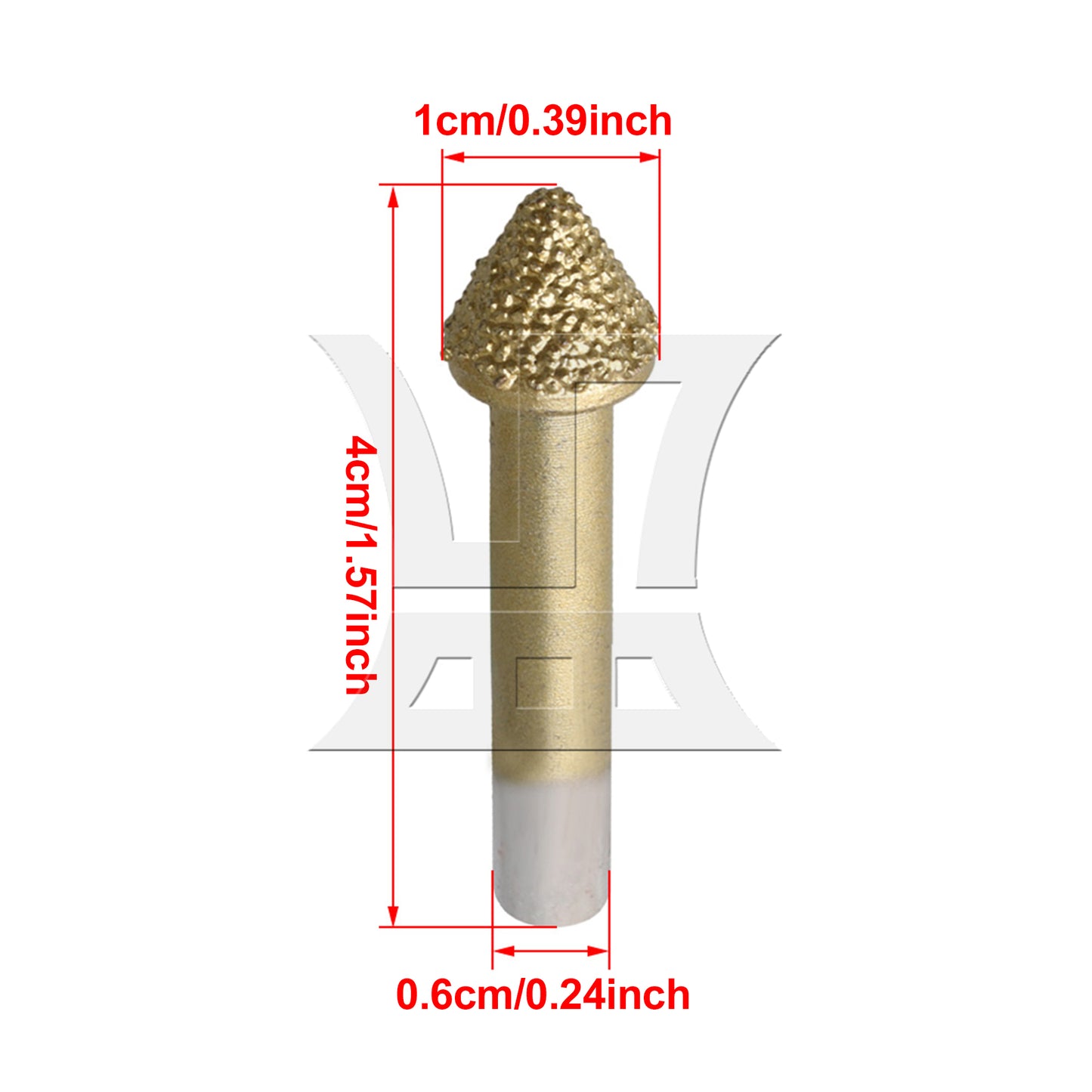BQLZR Brazed 60 Degree Head CNC Router Bit Tools Rotary Burrs 4.0x0.6cm