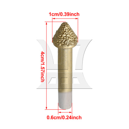 BQLZR Brazed 60 Degree Head CNC Router Bit Tools Rotary Burrs 4.0x0.6cm