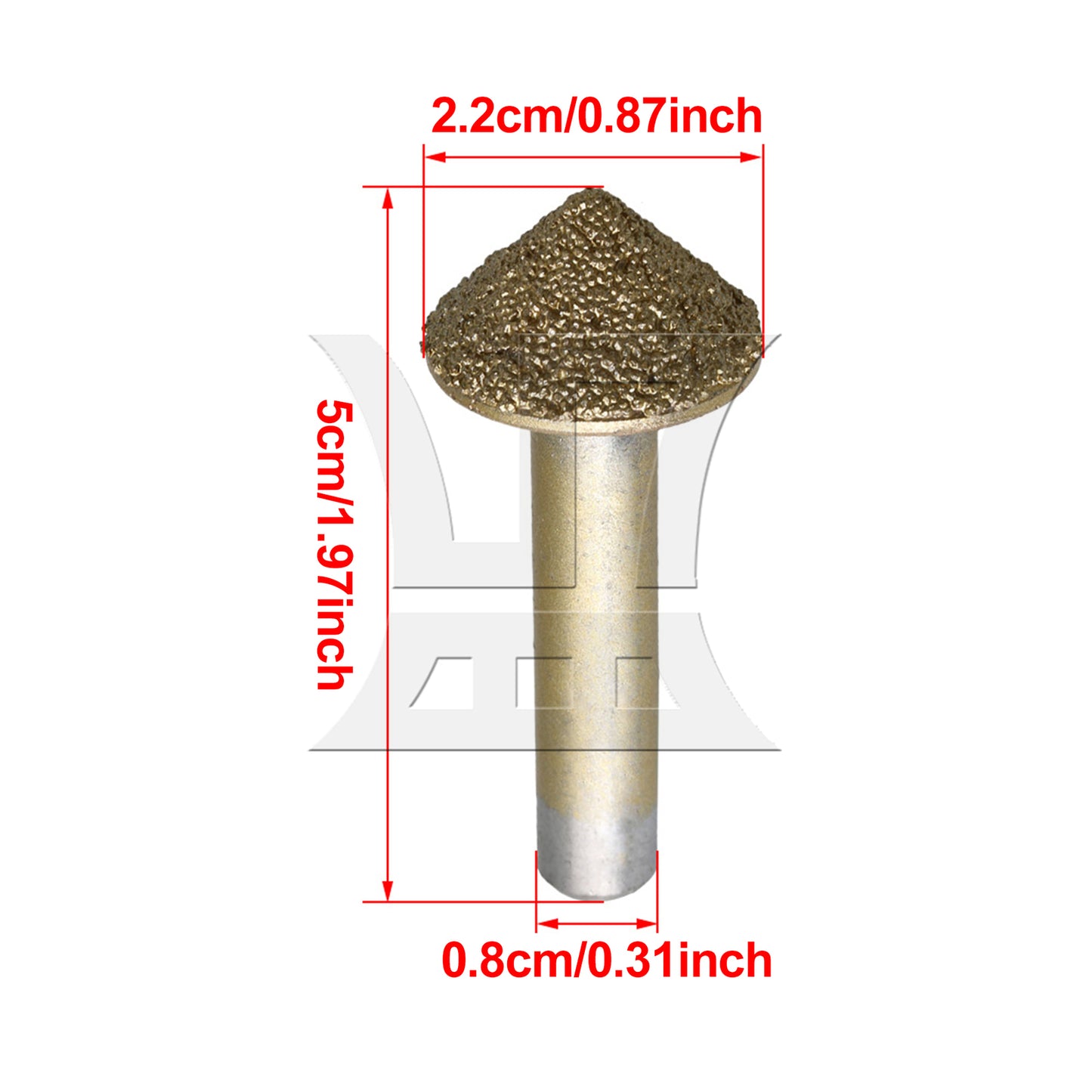BQLZR Brazed 90 Degree Taper Head CNC Engraving Router Bit 8mm Shank Dia
