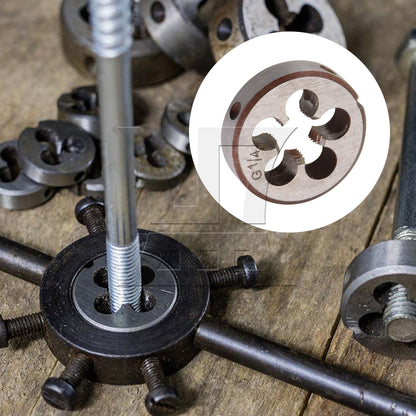BQLZR 38x10mm Alloy Steel BSP 1/4 Threading Tool Screw Thread Die Screwing Round Die