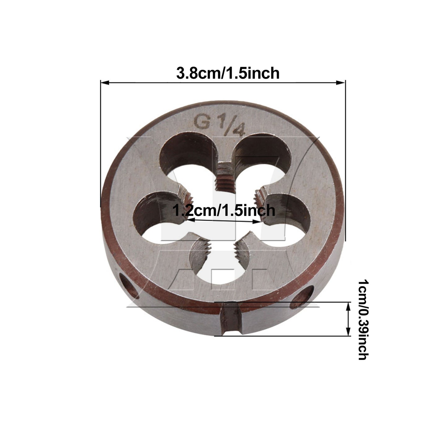 BQLZR 38x10mm Alloy Steel BSP 1/4 Threading Tool Screw Thread Die Screwing Round Die