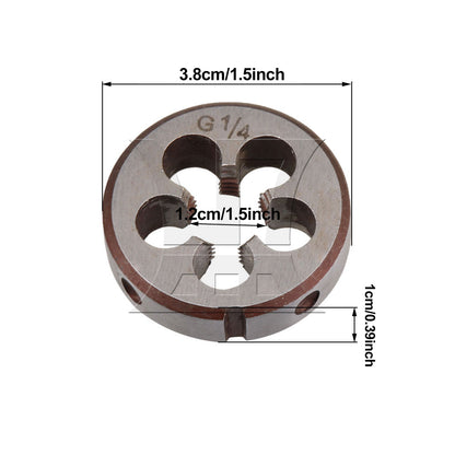 BQLZR 38x10mm Alloy Steel BSP 1/4 Threading Tool Screw Thread Die Screwing Round Die