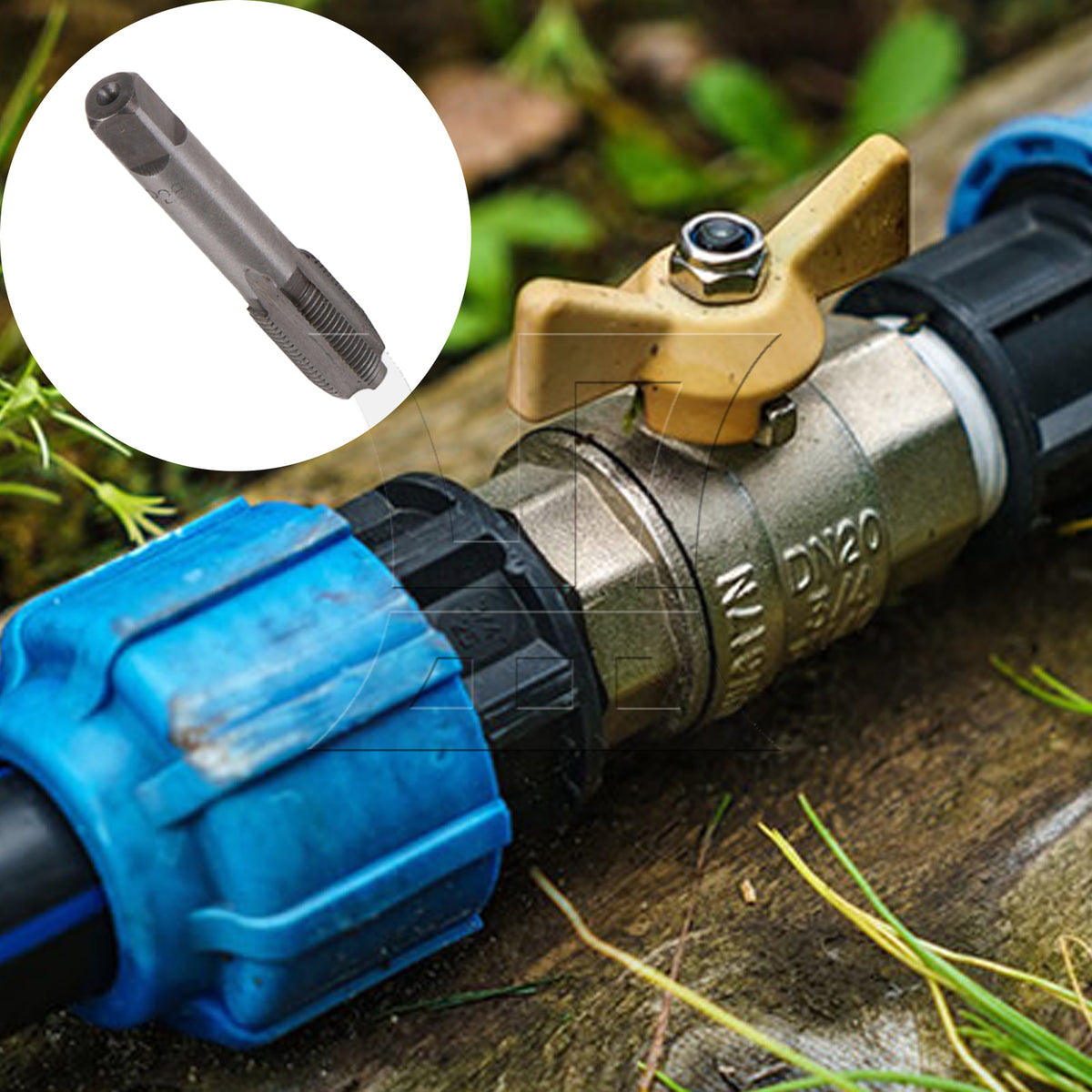 BQLZR Bearing Steel 1/8 BSP Hand Tap Machine Taper Drill Bit Tool for Pipe Thread