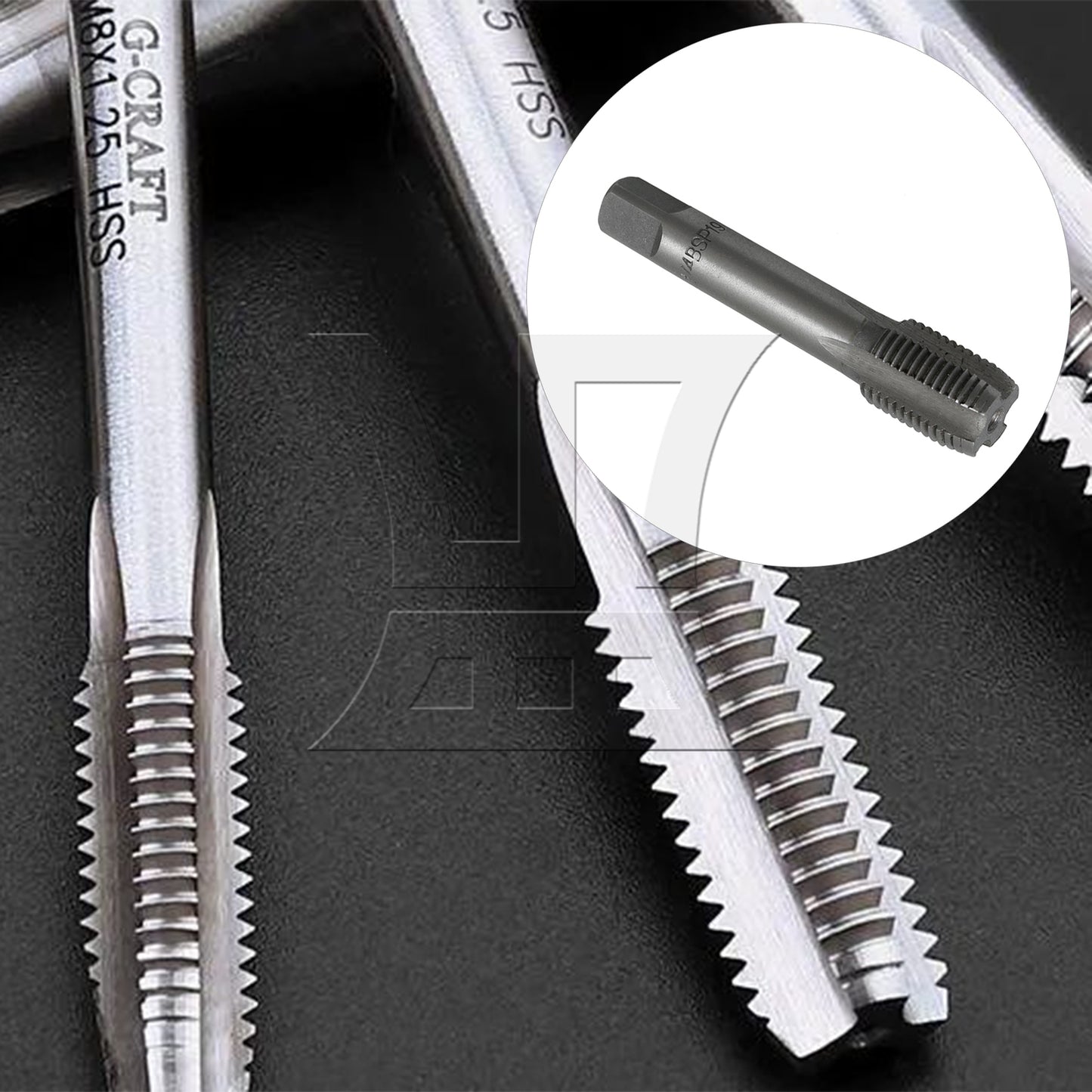 BQLZR Silver 1/4 BSP Bearing Steel Tap Machine Taper Drill Bit Tool for Pipe Thread