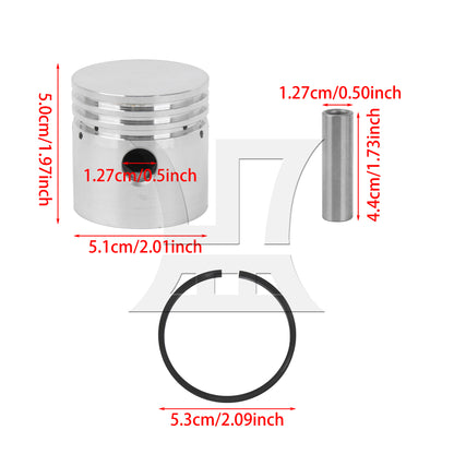 BQLZR 51 Plunger Parts for Air Compressor with Plunger Rings Pin and Circlips Metal
