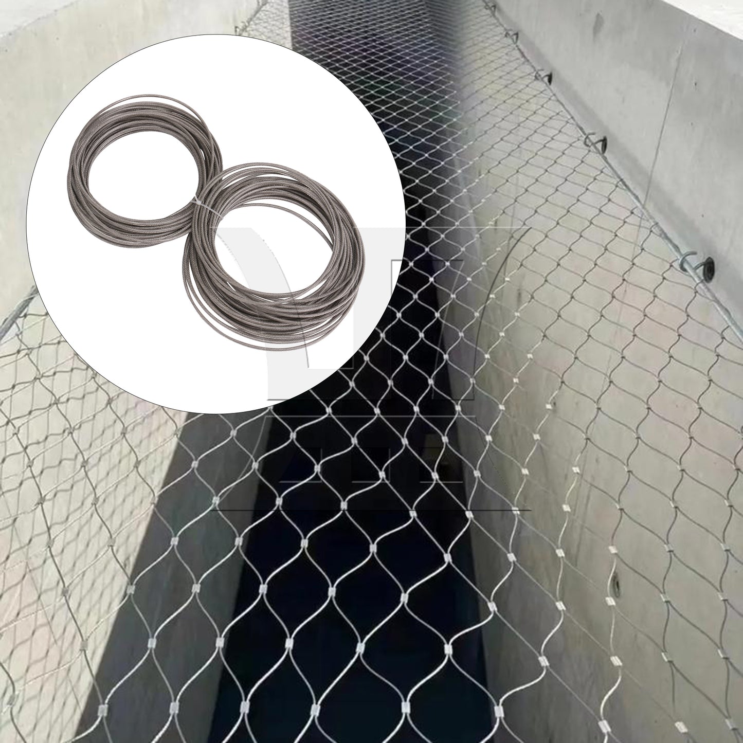 BQLZR 100 Feet Wire Rope Stainless Steel Cable Railing Accessories for Wood Posts