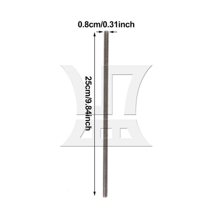 BQLZR Stainless Steel Fully Threaded Rods Bars M8x250mm for Machine Tools