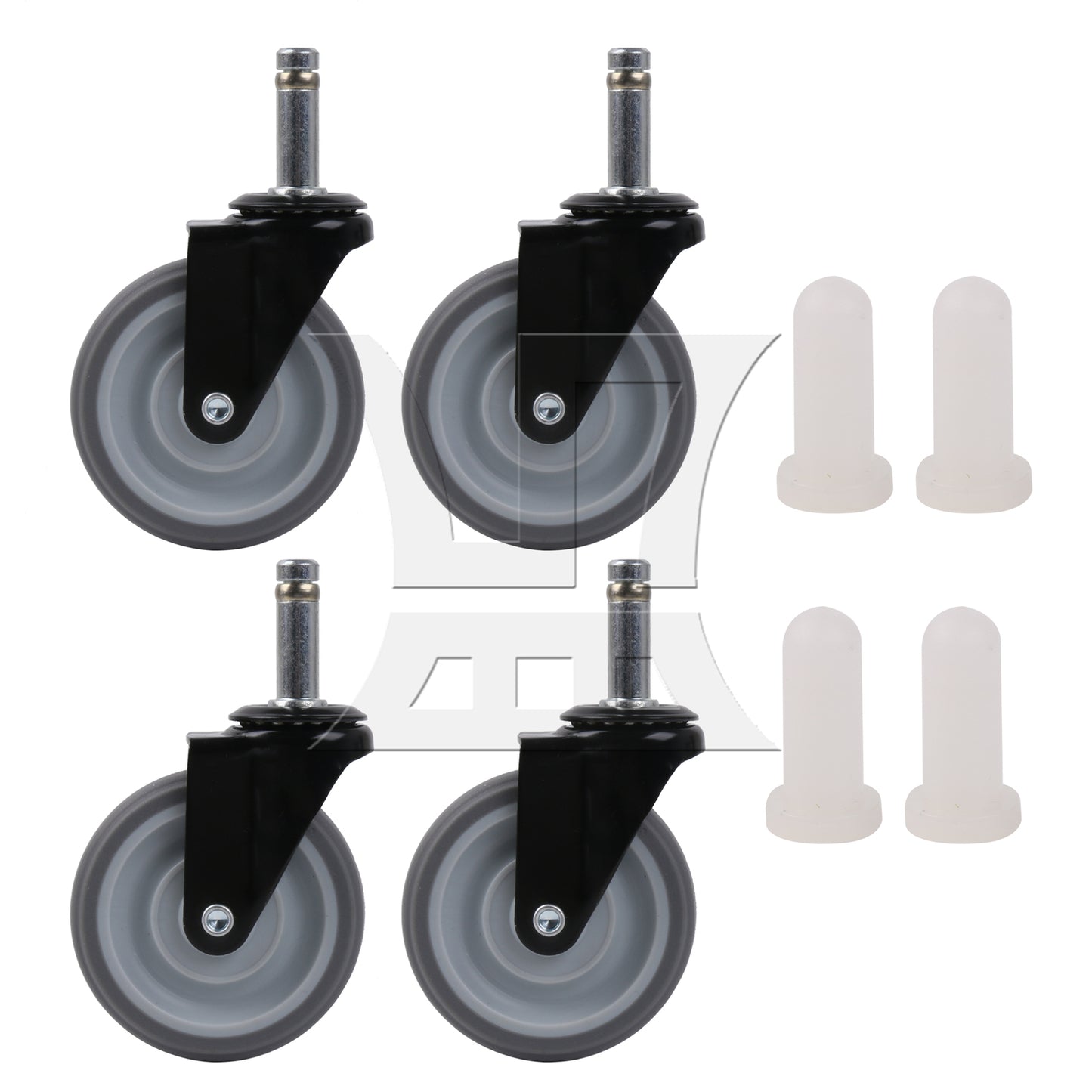 BQLZR 4 Pcs 11x35mm Heavy Duty Swivel Caster Wheels Trolley Furniture Replace Parts
