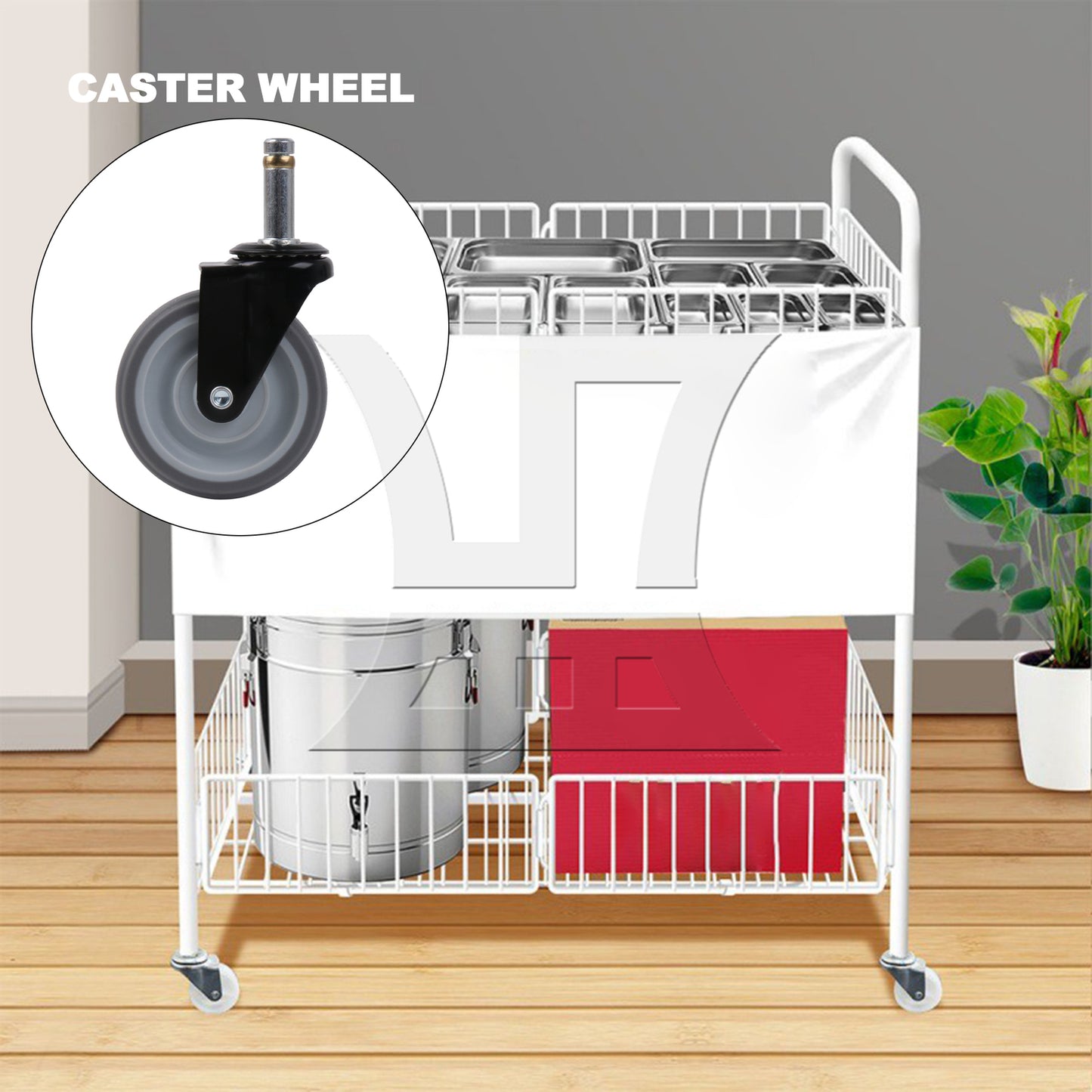 BQLZR 4 Pcs 11x35mm Heavy Duty Swivel Caster Wheels Trolley Furniture Replace Parts