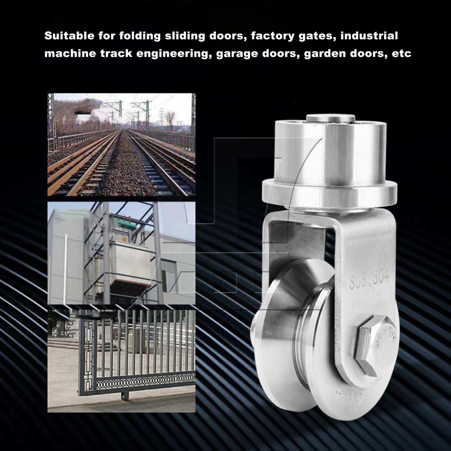 BQLZR U Track Rollers Bearing 440.92lbs 1.89 Inches for Folding Sliding Doors